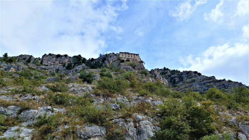 Impressive view of Sulmona historical center and its majestic