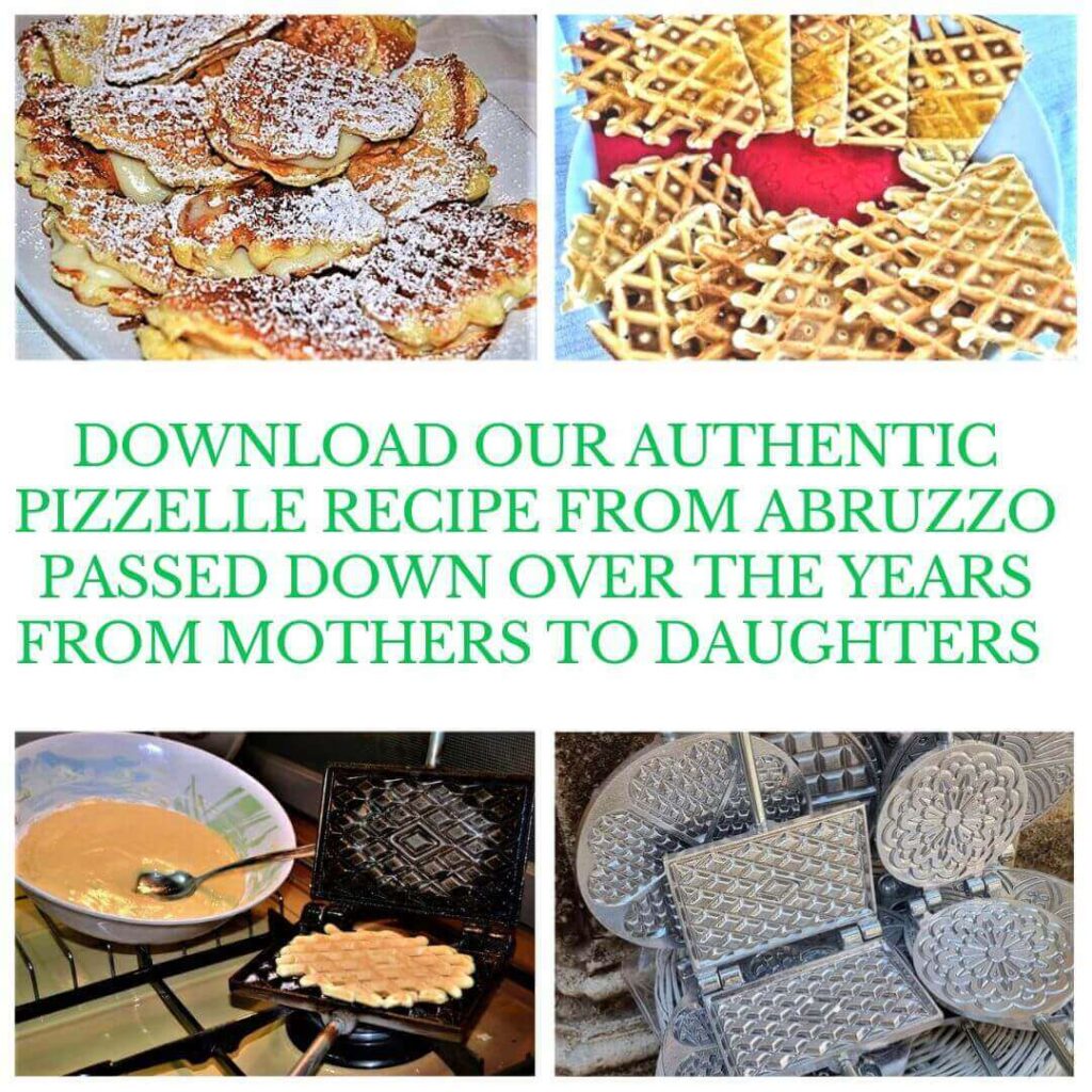 Pizzelle, a traditional recipe for an Abruzzese dessert